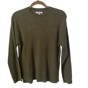 Madewell Ribbed Alpaca-Blend Crewneck Sweater green